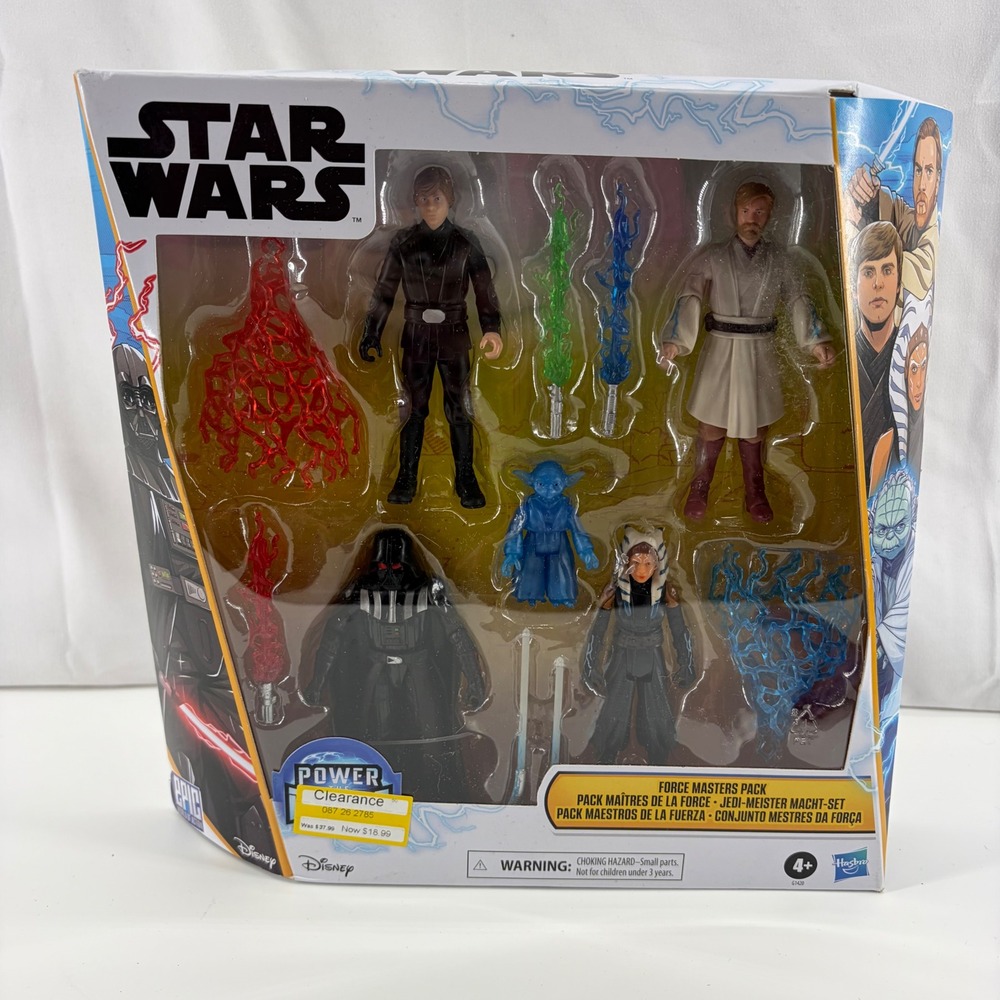 Star Wars Epic Hero Series Force Masters Pack 5 Action Figures Darth Vader Yoda